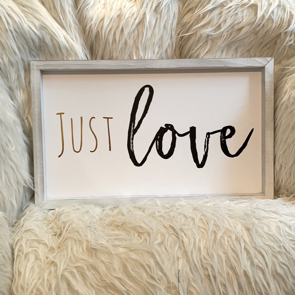 “JUST love” home wall decor